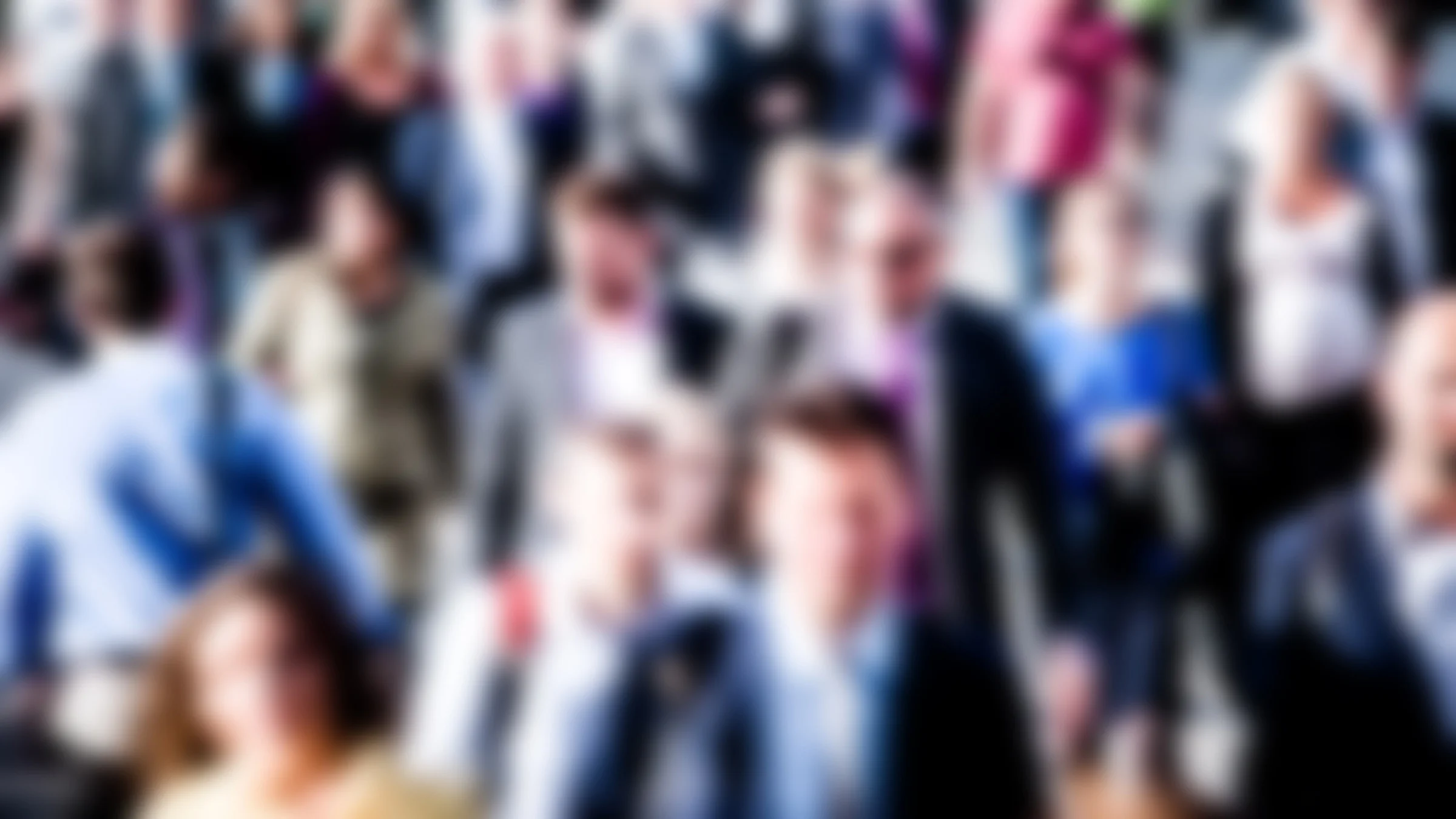Blurred crowd of people