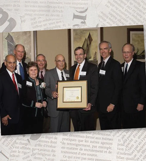 Picture of group of people at Canoles' retirement party in 2007