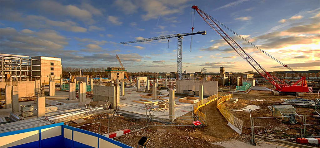 Construction site of large hospital