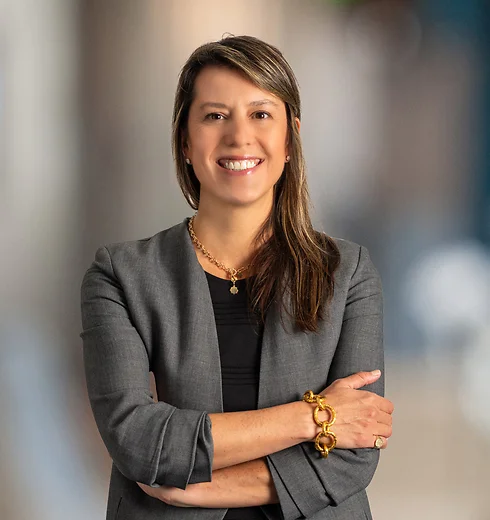 Laura Rixey in a dark suit