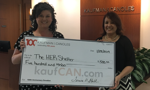 Kaufman & Canoles donates to HER Shelter