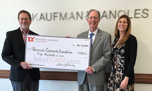 Kaufman & Canoles donates to Peninsula Community Foundation