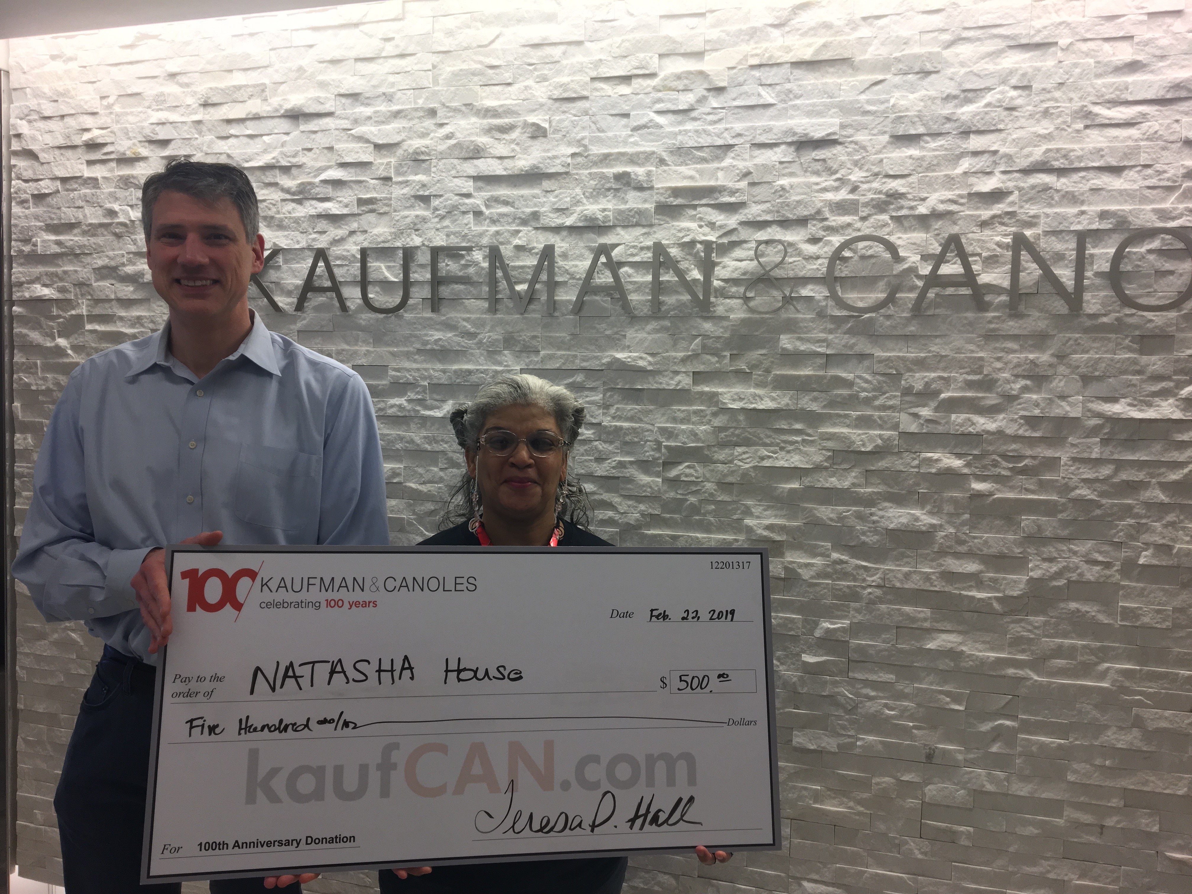 Kaufman & Canoles donates to NATASHA House, Inc.