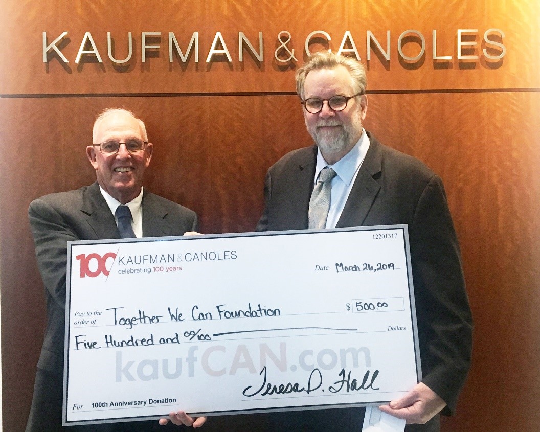 Kaufman & Canoles donates to Together We Can Foundation