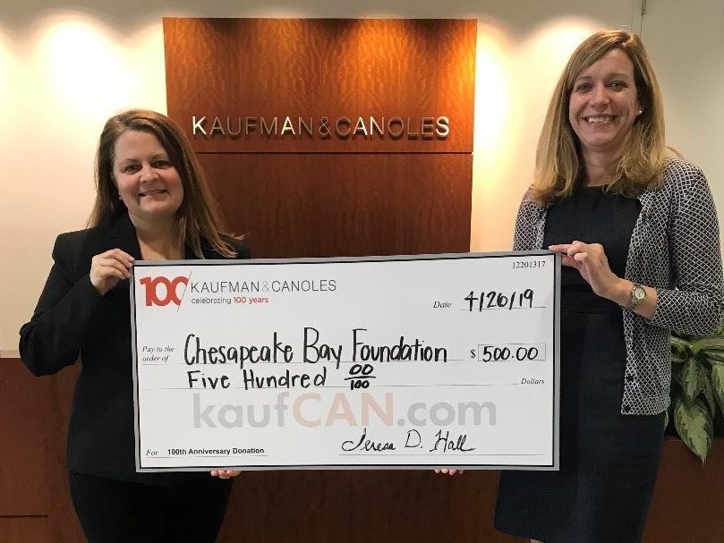 Kaufman & Canoles donates to Chesapeake Bay Foundation