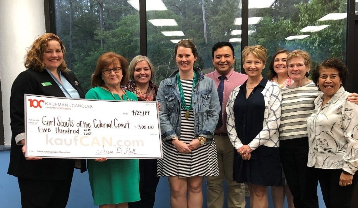 Kaufman & Canoles donates to Girl Scouts of the Colonial Coast
