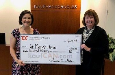 Kaufman & Canoles donates to St. Mary's Home