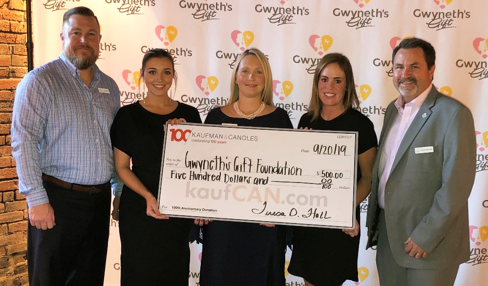 Kaufman & Canoles donates to Gwyneth's Gift Foundation