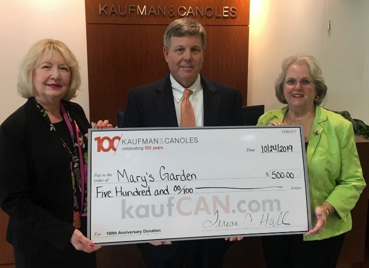 Kaufman & Canoles donates to Mary's Garden