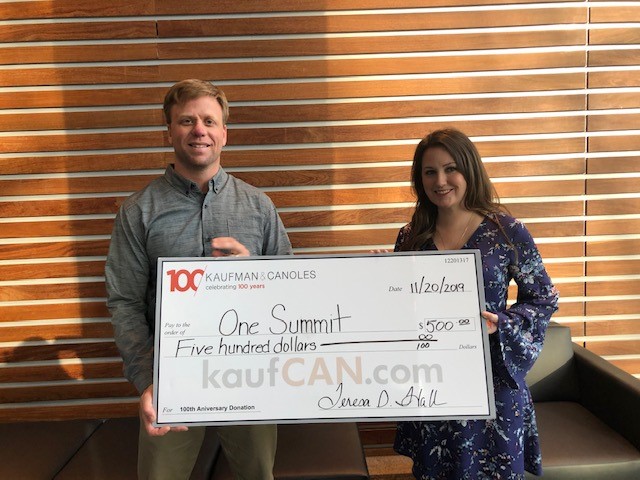 Kaufman & Canoles donates to One Summit in Virginia Beach, VA