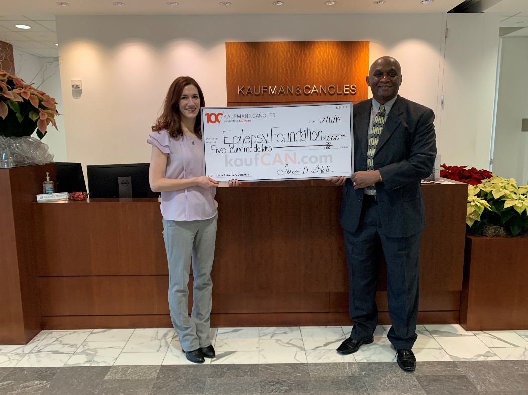 Kaufman & Canoles donates to the Epilepsy Foundation of Virginia